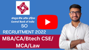 Central Bank of India SO Recruitment 2022