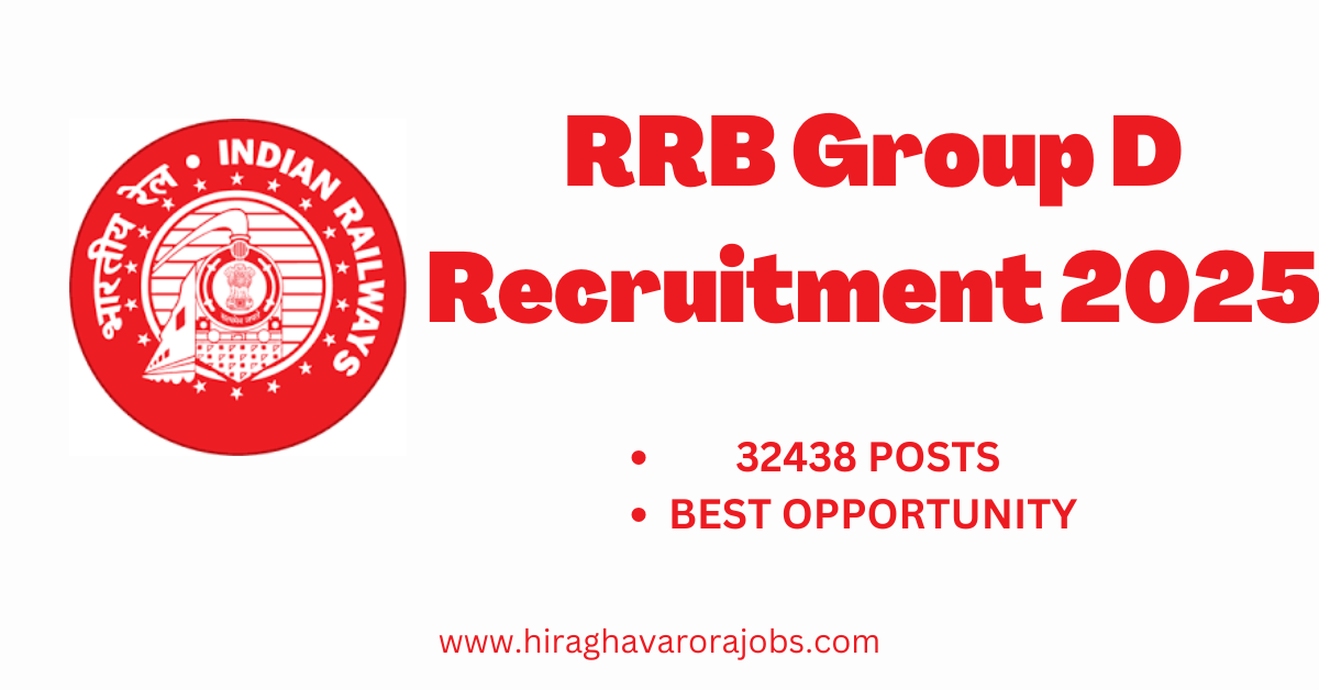 RRB Group D Recruitment 2025 – Apply Online for 32438 Posts | 10TH PASSED | ITI PASSED | APPLY ONLINE | BEST OPPORTUNITY |