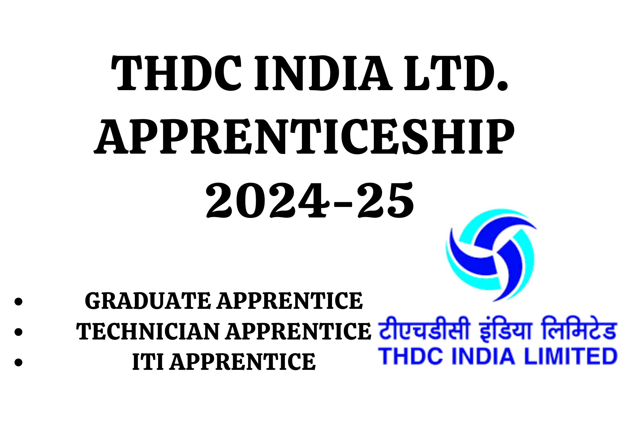 THDC India Limited Apprenticeship 2025 | APPLY ONLINE | 100 VACANCIES | BEST OPPORTUNITY | NOTIFICATION OUT |