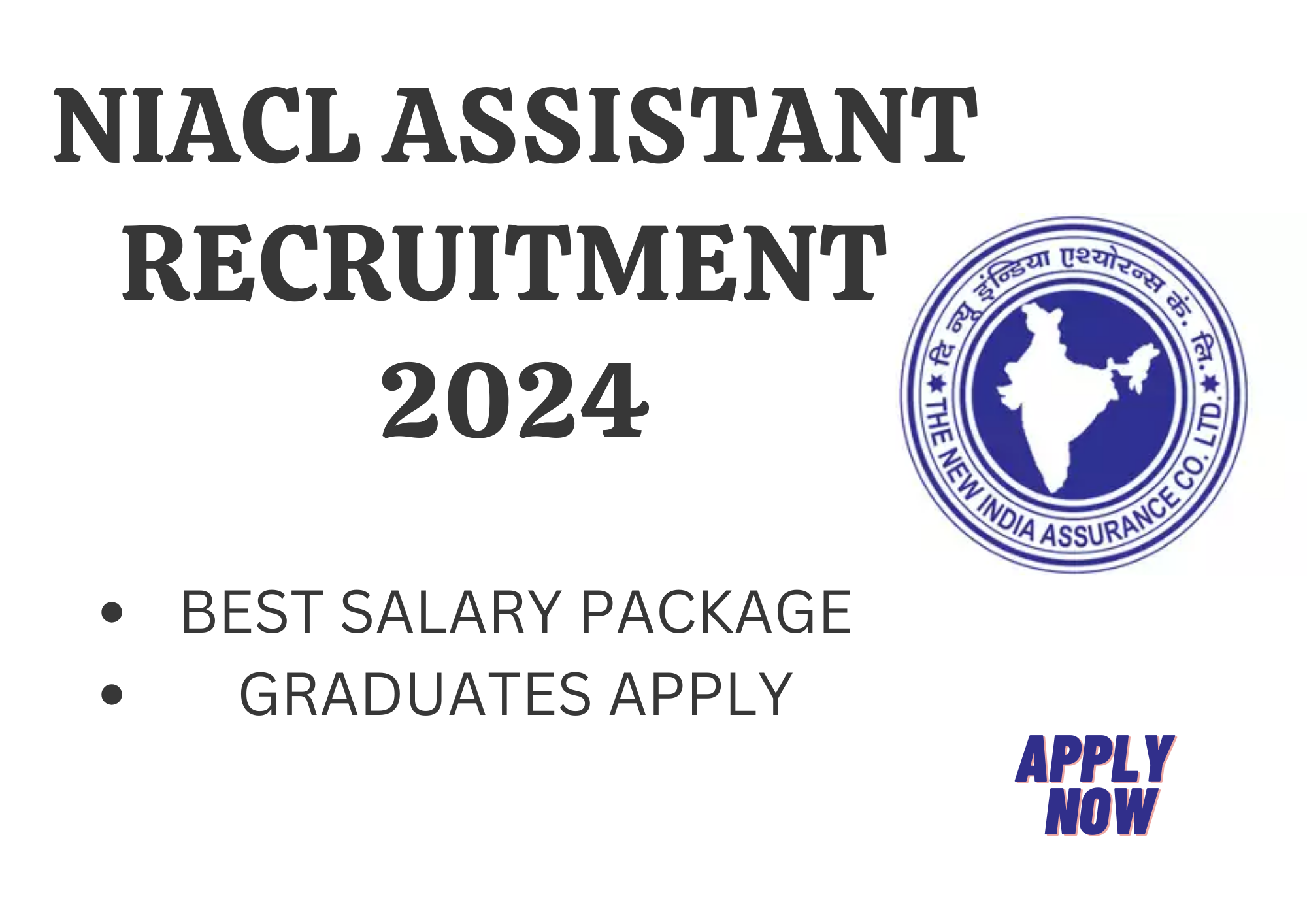 NIACL ASSISTANT RECRUITMENT 2025 | 500 VACANCIES | APPLY ONLINE | GRADUATES APPLY | BANKING JOBS | BEST OPPORTUNITY |