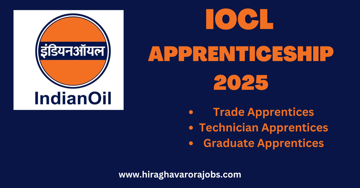 IOCL APPRENTICESHIP 2025 | Latest Apprenticeship | Government jobs notification | sarkari naukri | latest govt. naukri |