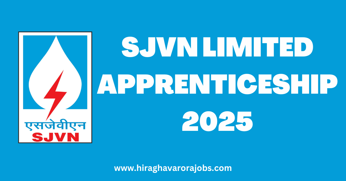 SJVN LIMITED APPRENTICESHIP 2025 |LATEST GOVERNMENT APPRENTICESHIP | GOVT JOB NOTIFICATION | SARKARI NAUKRI |